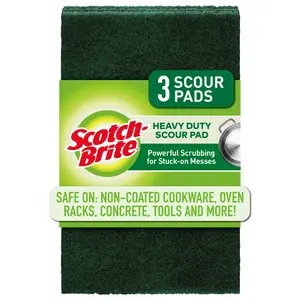 Scotch-Brite Heavy Duty Scour Pads, 3 Scouring Pads