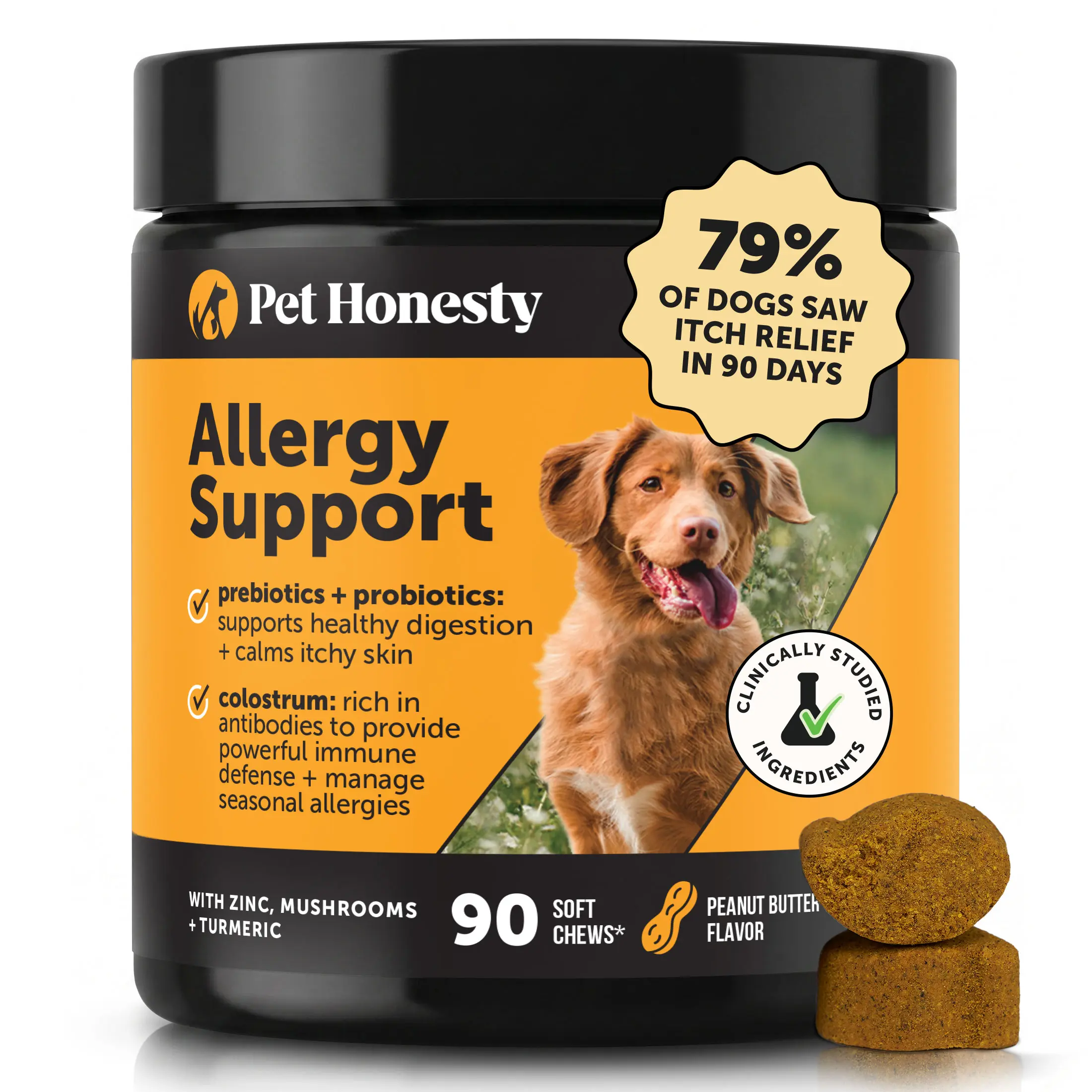 Allergy Support Chews for Dogs (Peanut Butter Flavor)