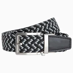 Braided Charcoal Golf Ratchet Belt 1.38" [35mm]
