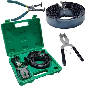 15PCS Car Engine Piston Ring Compressor Tool Kit, Adjustable Piston Installer Pliers and Compressor Pliers with 13 Piston Rings (62-145mm/2.44-5.71in) for Car Truck Engine