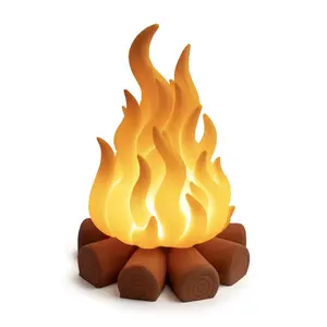 CozyFlame Wireless Campfire Lamp Flickering LED Tea Light Included for Cozy Ambiance