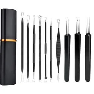 Professional Blackhead Remover Kit, 10pcs/set Blackhead Extractor Kit, Skincare Tools for Women & Men, Blackhead Cleansing Tool