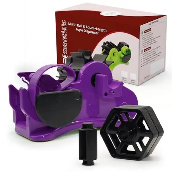 3 Roll Tape Dispenser for Desk – Heavy Duty Desktop Holder for Office, Crafts & School Supplies