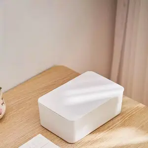 Plastic Wet Wipes Box with Lid, Mask Storage Box, Desktop Paper Towel Holder, Creative Toilet Paper Organizer for Bathroom