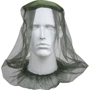 Olive Drab - Mosquito Head Net - Full Face & Neck Cover - Fine Mesh