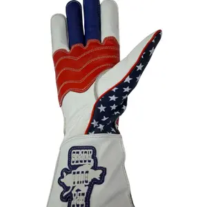 Patriot Bull Riding Glove Adult & Youth Right or Left Hand Outer Seam EPT Bull Ropes Deer Hide Soft Comfortable Flexible Sizes 5.0-10.5