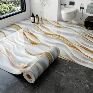 Thick Self-Adhesive Tile Look Wall Stickers, Waterproof Moistureproof Moldproof, DIY Decor for Kitchen Bedroom Living Room Bathroom, Waterproof Marble Stickers, Marble Pattern Sticker, Wall Decal