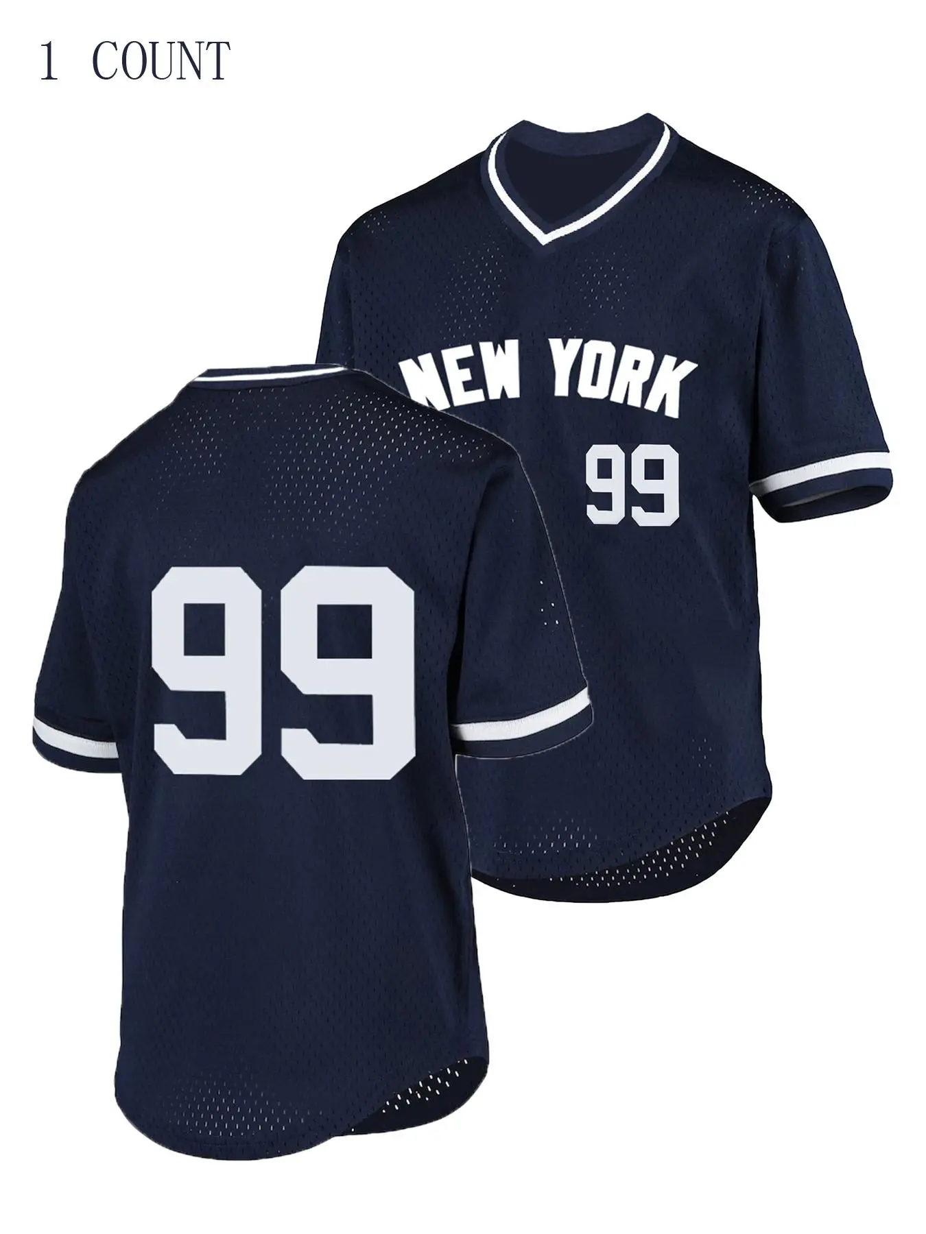 Men's Letter & Figure Embroidery Contrast Binding Embroidered Baseball Jersey, Loose Casual Button Front Baseball Top for Training & Competition, Baseball Outfielder Equipment, Sports Tops, Jersey Tee, Sports Style Jersey