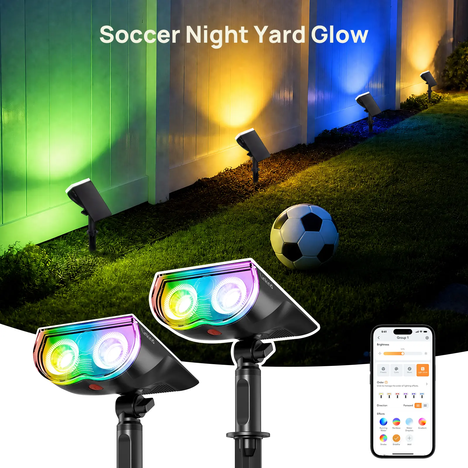 [$8 Coupon] Linkind Smart Solar Spotlight Outdoor APP Control Color Changing IP67 Waterproof Landscape Lighting for Yard Garden Pathway,campingessentials,outdoorfurnitureset,campinggea