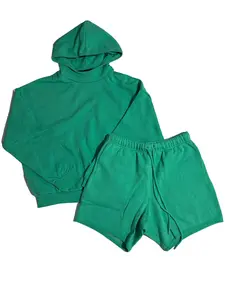 2024 Mint Green  Pullover Hoodie & Sweatshorts Combo--Unisex, Casual Streetwear Matching Outfit  Relaxed & CleanFit style