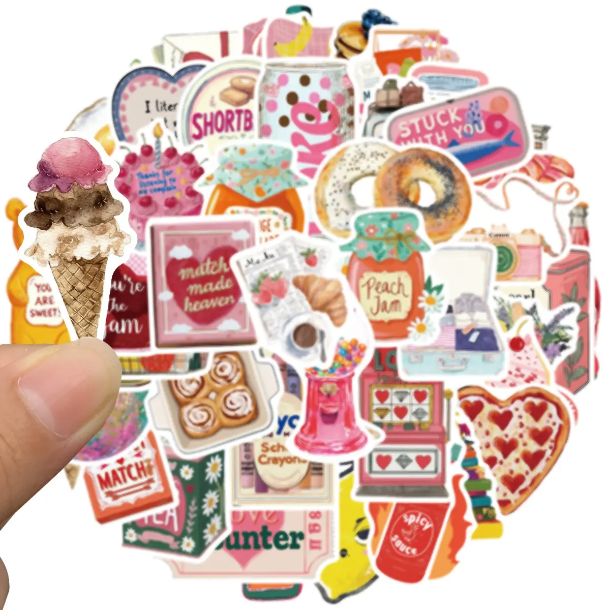 50pcs Coquette Stickers, Cute Vinyl Laptop Cellphone Stickers, Waterproof Aesthetic Stickers, Sticker Pack for Girls, Water Bottles, Laptops, Phones, Guitars