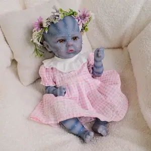 12-Inch Meadow Avatar Mini Baby Dolly, Hand-Painted Collector Doll with Soft Vinyl-Cloth Body, Halloween Decor Gift Set with Accessories for Kids