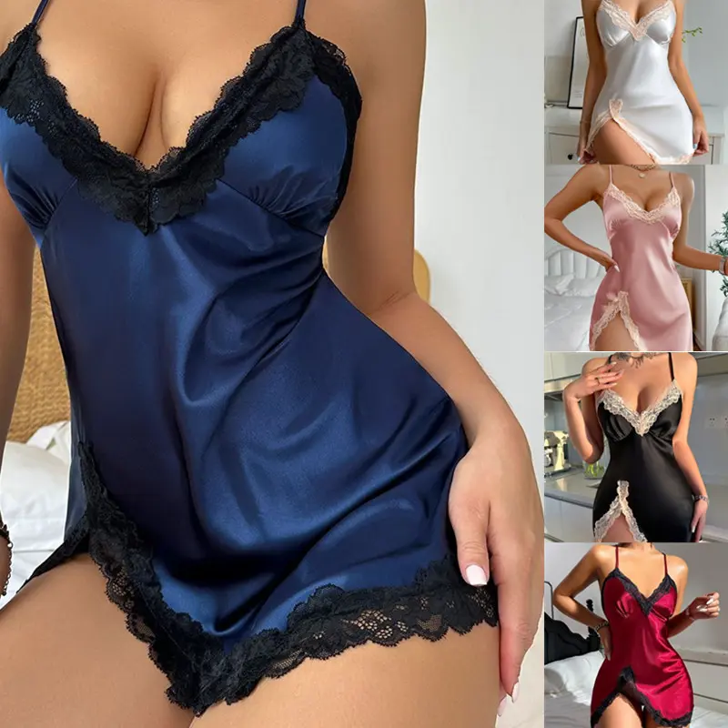 Lingerie for Women Nightgowns Negligee Sexy Slip Nighty Satin Chemise Teddy Sleepwear
