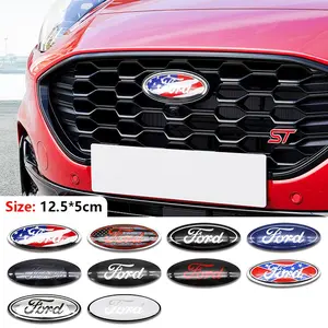 Ford Car Front Emblem Hood Decoration, Scratch-Resistant Durable Front Badge Replacement, Fits Focus, Fiesta, Kuga, Mondeo, Mustang