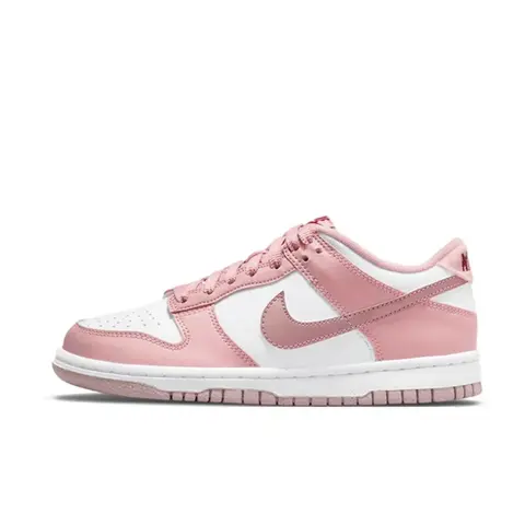 Women's Nike Dunk Low Pink Velvet Shoes - Colorblock, Supportive Cushioning, Lightweight, Durable Rubber Outsole, Heritage Dunk Look, Youth, Daily Casual Style, Standout Closed Athletic Training Footwear