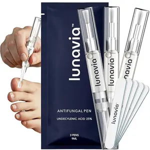 Antifungal Pen 3-Pack with 25% Undecylenic Acid, Tea Tree, Clove Bud & Aloe – Extra Strength Foot & Nail Care Formula