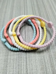 Silicone Cross Decor Bracelet, Fashionable Jewelry for Women & Men, Casual Trendy Accessories for Party and Daily Life, Stackable Bracelet, Adjustable Slider Bracelets, Matching Bracelets