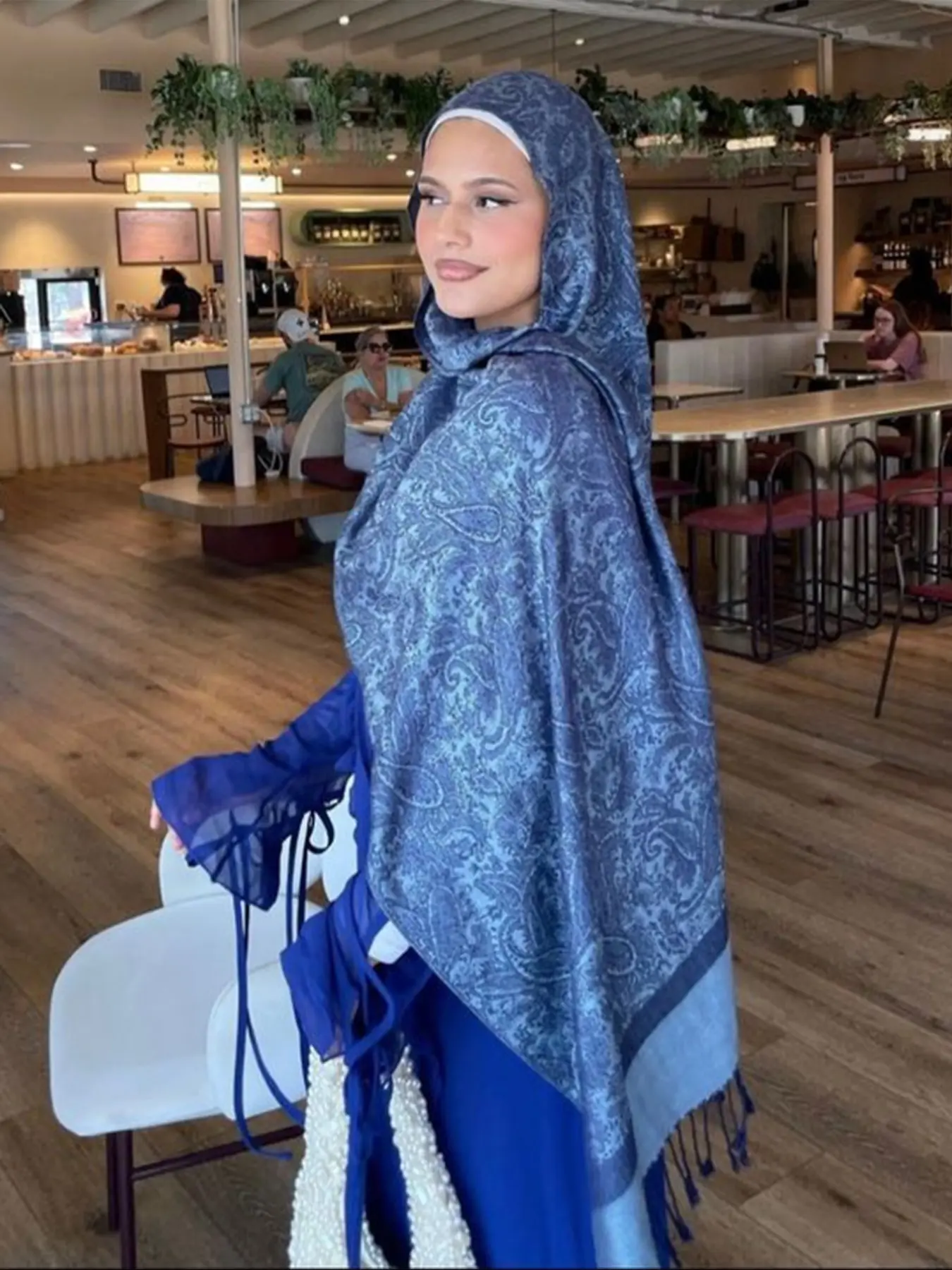 Women's Fashion Bohemian Ethnic Style Scarf 70x180cm Jacquard Woven Shawl Winter Accessory,Headscarf Elegant Fitted Design for Fall & Winter Modesty Hijab Wrap Muslim Headscarf Cover Hijab scarf