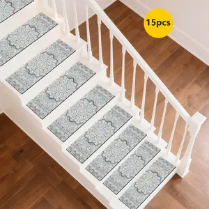 Non-Slip Stair Carpet, Step Protection Carpet, Decorative Bordered Stair Mat, Stair Runner for Home Decoration & Bedroom Accessories - Suitable for Indoor, Outdoor Stairs & Multiple Scenarios
