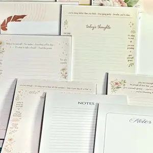 Gentle Encouragement Notepad | A Quiet Space for Your Thoughts | Motivational Writing Pad | Mental Health & Self Care Stationery