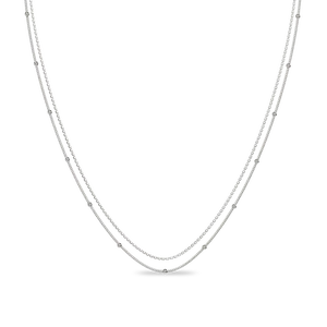 PASCAL Double Chain Necklace for Women Layered Minimalist Jewelry for Everyday Wear