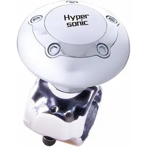 Vehicle Power Handle Car Steering Wheel Spinner Accessory Knob Universal Fit for Car (Silver)