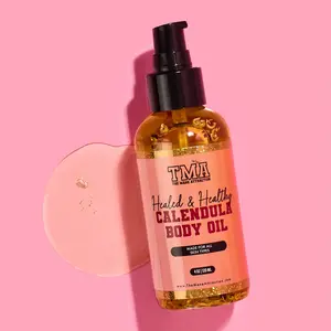 Healed & Healthy Calendula Body Oil 4oz/120ml Nourishing for Sensitive Skin Daily Use Anti-Inflammatory Properties Body Care Soothing Body Oil Natural Oil