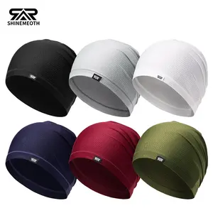 1/2Pcs Men's Outdoor Running Sports Hat, Workout Hat, Quick-Dry Cap, Pile Cap, Bald Head Cap, Thin Lightweight Summer Skullcap, Sleep Protection