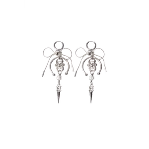 RIBBON SPIKE DROP EARRINGS