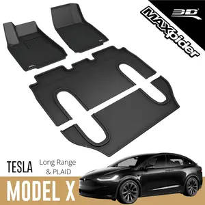 2022-2026 Tesla Model X PLAID & Long Range | 3D Maxpider Floor Mats | Rear Cargo Liner Car Accessories
