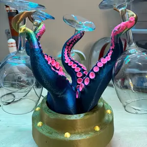 Octopus tentacle, wine glass holder