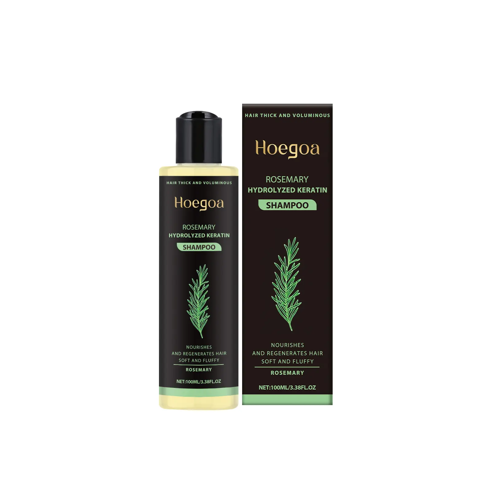 Rosemary Thickening Shampoo, Herbal Essence Nourishes And Restores Hair And Oil Control Fluffy Shampoo