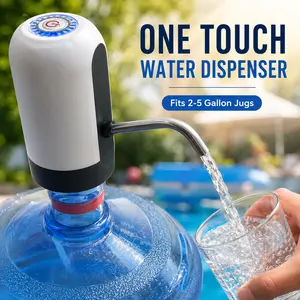 Portable 5-Gal USB Rechargeable 1-Touch Water Pump, Smart Ice & Water Dispenser Specialty Kitchen Utensils for Home & Camping Use, Portable Water Dispenser, 5 Gallon Jugs