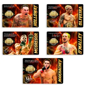 UFC Boxing Legends Credit Card Skin Cover | MMA Fighter Card Sticker | Holloway McGregor & More Vinyl Decal | Ideal for Gyms & Men's