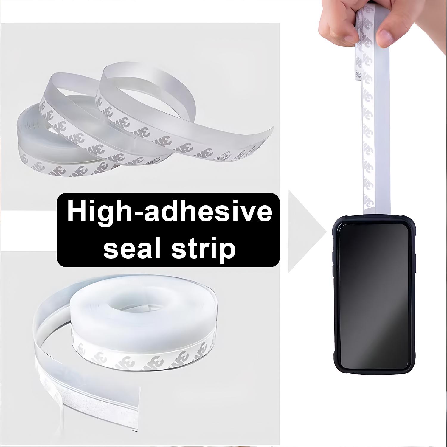 16.4Ft Door Weather Stripping,(1.38in Width) Weather Stripping Door Draft Stopper Adhesive Seal Strip Anti Draft Insulation Tape for Doors Windows and Shower Doors