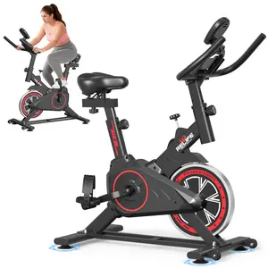 RELIFESPORTS Indoor Cycling Bike with Magnetic Resistance, Ergonomic Seat & Tablet Holder, Quiet Stationary Exercise Bike for Home Cardio