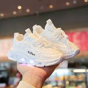 and Autumn Style Children's Shoes HD1368555 Lightweight Dad Medium Large Size Light-up Cartoon Pattern Boys Girls Toddlers EVA Material Hook and Loop Fastener