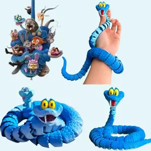 Decoration 30/68 cm Gary Snake: Zootopia 2 Articulated Simulation Toy Snake, 3d Printed Snake Gary Model Stress Relief Toys Child Gift Mother's Day gift Swing Figurine