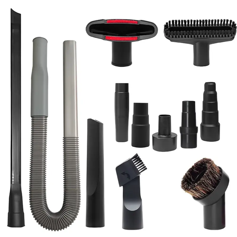 12-Piece Vacuum Cleaner Attachment Kit, Fits Workshop Vacuums, Includes Brush & Horsehair Attachments, Compatible with Various Hose Sizes, Vacuum Nozzles, Home Cleaning Tool