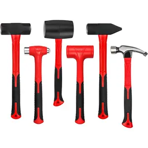 6- Hammer Set, Fiberglass Handle & Mallet Set, Metal Working | Garage  Kit | Mechanic Tools | Sledge Hammer | blacksmith Hammer | Ball Peen Hammers | Hand Tools