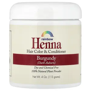 Rainbow Research Henna, Hair Color and Conditioner, Burgundy (Dark Auburn), 4 oz (113 g)