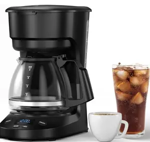 5-Cup Drip Coffee Maker - Programmable, Auto Brew, Auto Pause, Keep Warm Function