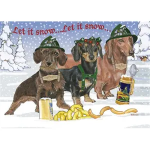 Pipsqueak Productions  Holiday Boxed Cards- Dachshunds