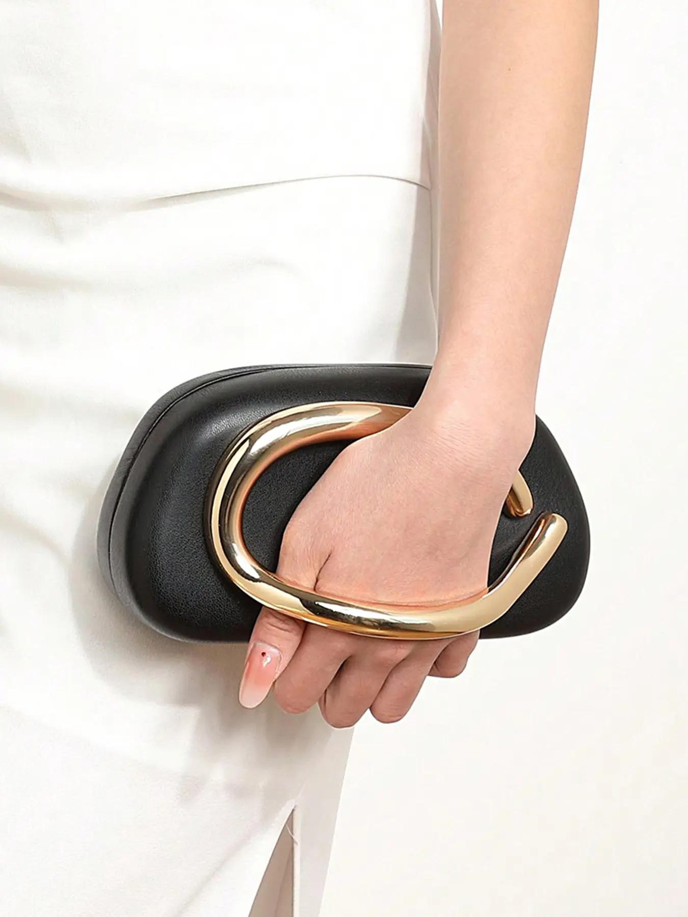 Ladies' Acrylic Shoulder Bag, Evening Clutch Bag, Crossbody Bag, Elegant Stylish Purse, Featuring A Stylish Metal Design With A Detachable Chain Shoulder Strap, Perfect For Daily Use, Weddings, Parties, And Formal Events