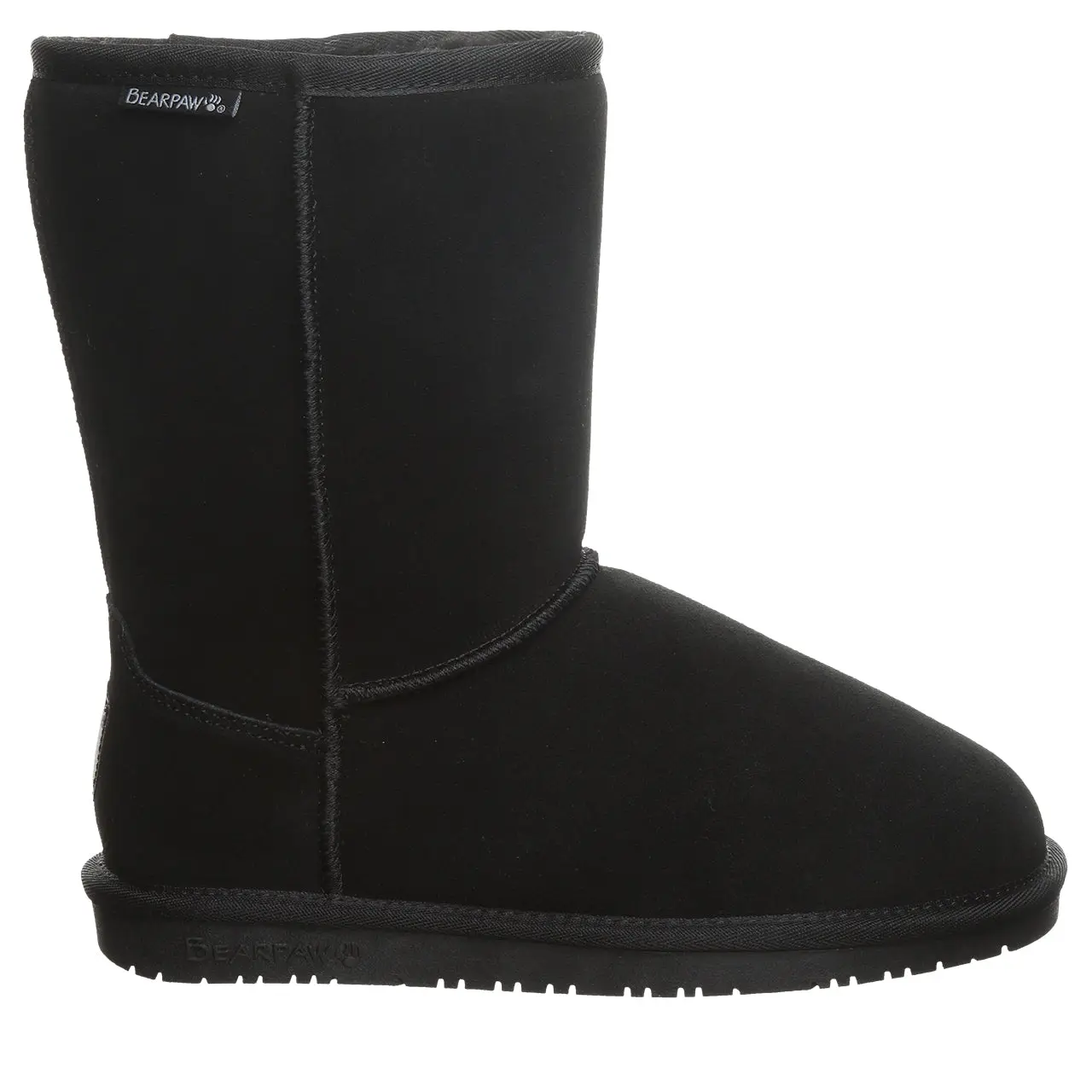 BEARPAW Emma Short Women's Suede Winter Boots with Faux Fur Lining - Black BEARPAW Emma Short Women's Suede Winter Boots with Faux Fur Lining - Black