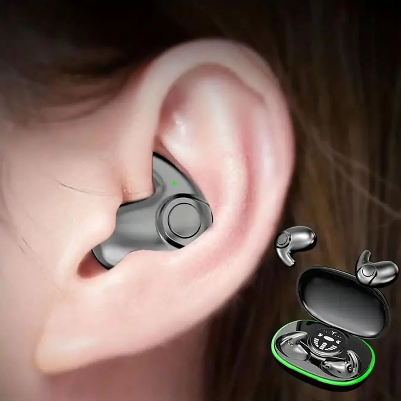Wireless Earphone, In-ear Design Earbuds with Charging Case, Electronic, Chargeable Noise Cancelling Headphone for Running, Exercising, Gaming Sports, Wireless Music Earphones