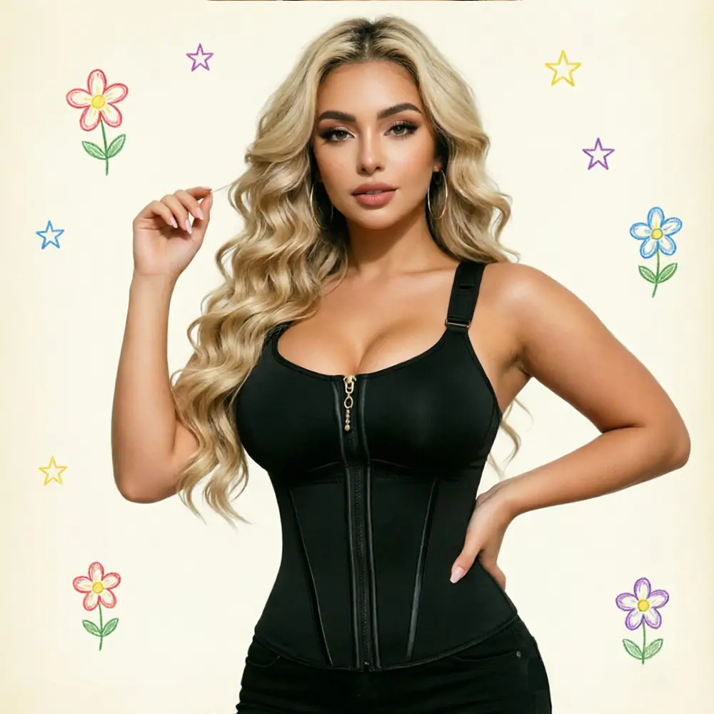 Women's Faja Body Shaper, High Compression Full Body Suit with Double Tummy Control, 17 Steel Bones & Adjustable Straps, Breathable Mesh for Postpartum Fitness