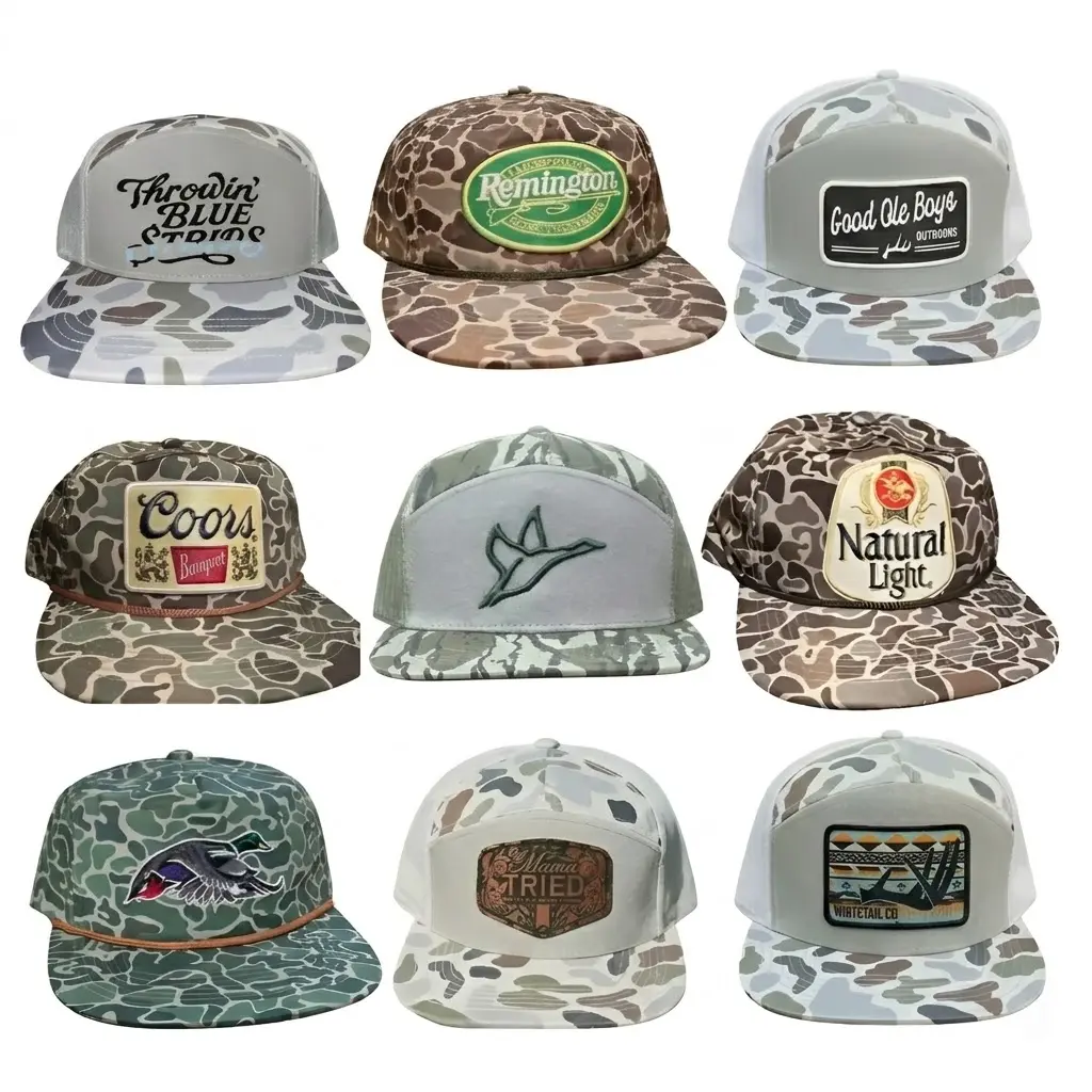 Full Limited Camo Trucker Hats Collection | Premium Embroidered Camo Mesh Snapback Hat | Hunting Hat, Trucker Hat, Outdoor Cap, Western Cowboy Hat, Deer Hunting Cap, Fishing Hat, Country Lifestyle Hat for Men & Women