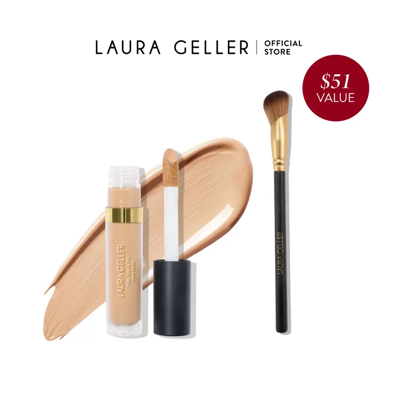 Laura Geller Under Cover Kit (2PC) - Concealer and Brush Set