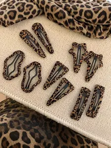 10 Pcs Leopard Print Hair Clips, Non-Slip Y2K Barrettes for Women & Teens, Stylish Animal Print Hair Accessories for Daily Wear, Office, Parties and Fall/Winter